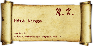 Máté Kinga névjegykártya