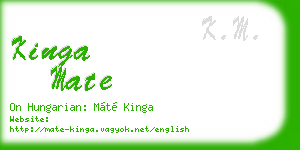 kinga mate business card